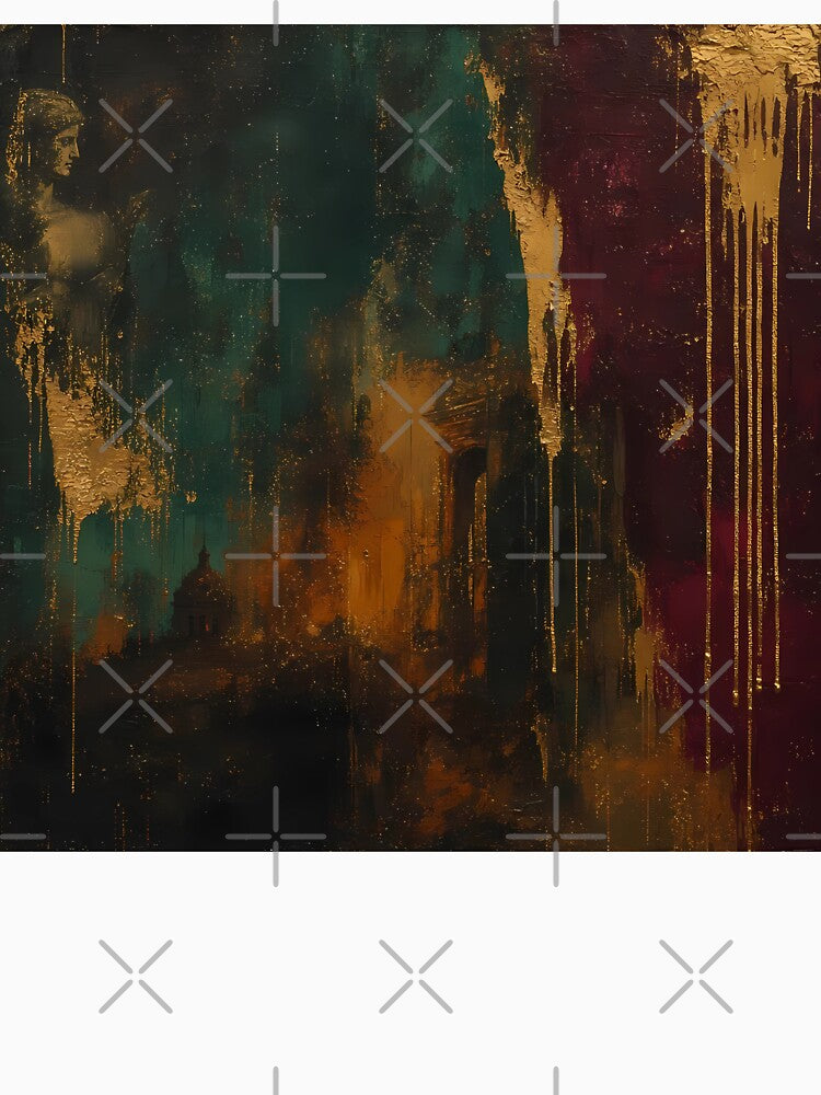 Dark Academia — Gold Drips Oil Painting Effect by Ingorgia Studio