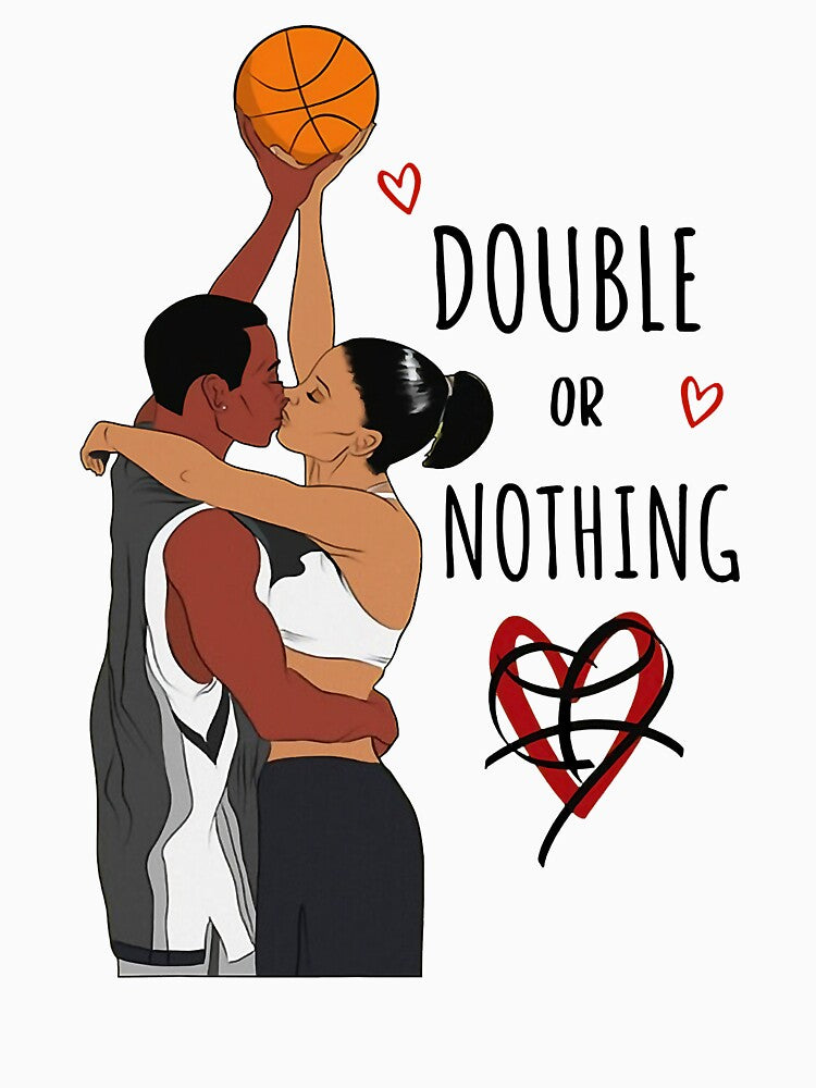 Couple Black Basketball I Love You Double Or Nothing by Teapot-art