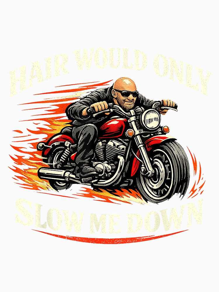 Hair Would Only Slow Me Down Funny Bald Head Humor for Men by miuukiuu
