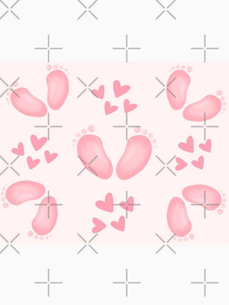 Pink Baby Girl Feet and Heart by silviaol