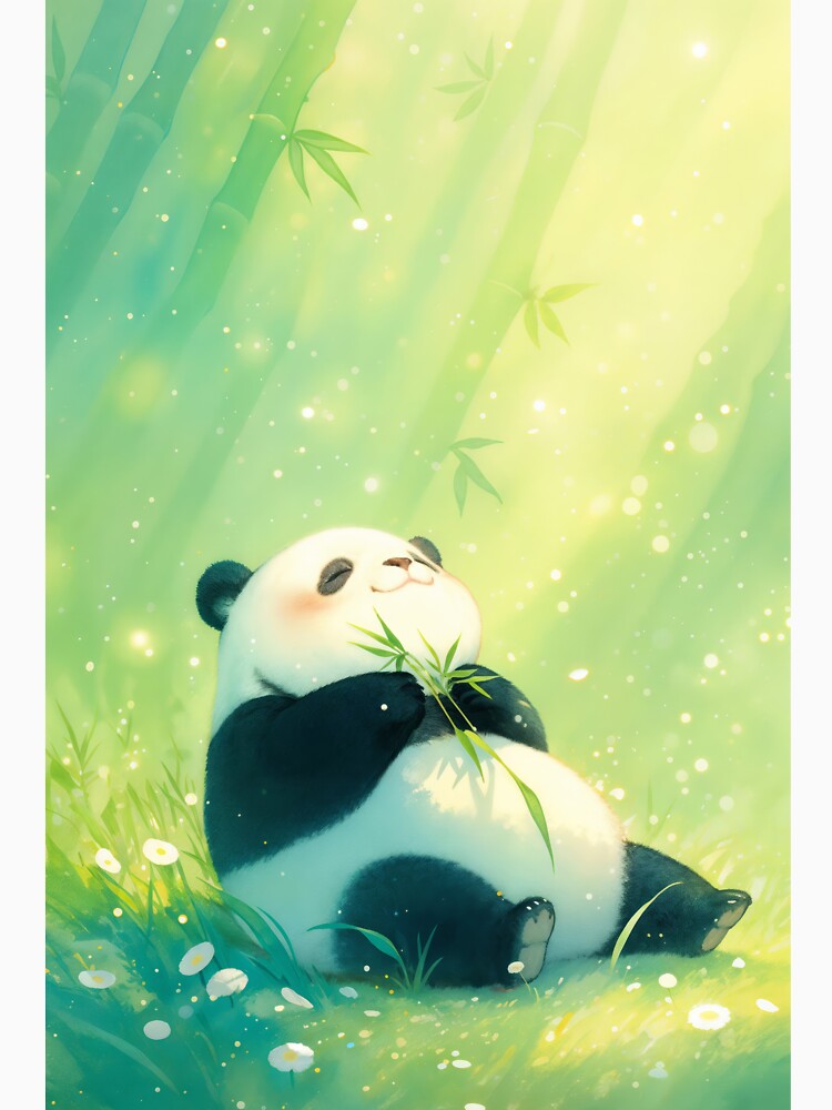 Bamboo Feast with a Joyful Panda by AshiraCreations