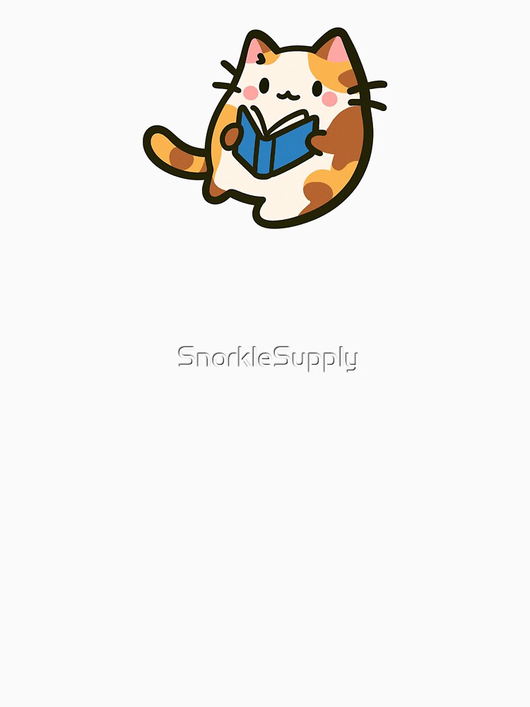 Tiny Reading Cat by SnorkleSupply