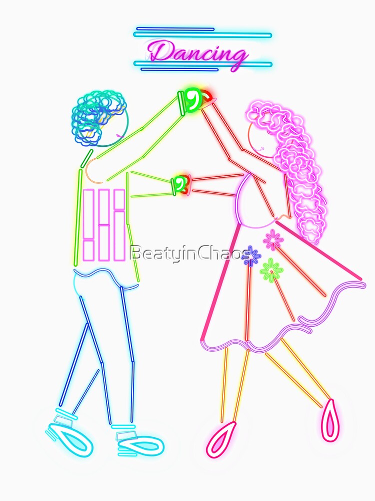 Neon Dancing Couple by BeatyinChaos