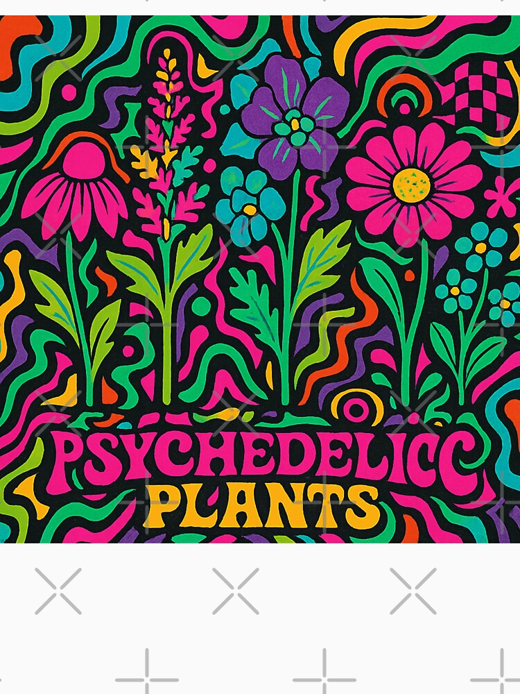 Psychedelic Plants – Retro Trippy Flower Art by KateVil