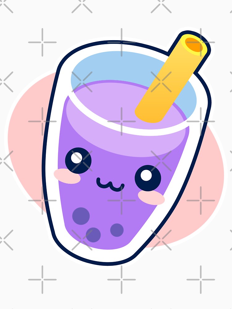 Boba Milk Tea - Cute Purple Bubble Tea by warmfuzzylogic