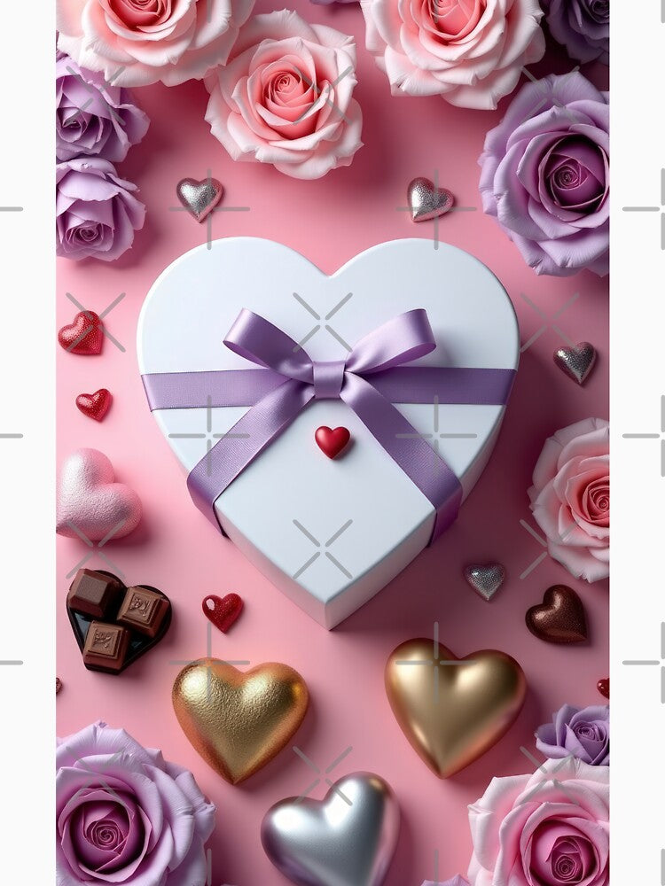 Valentines Day  heart gift box ,valentine art,valentine design by Expressions-Sel