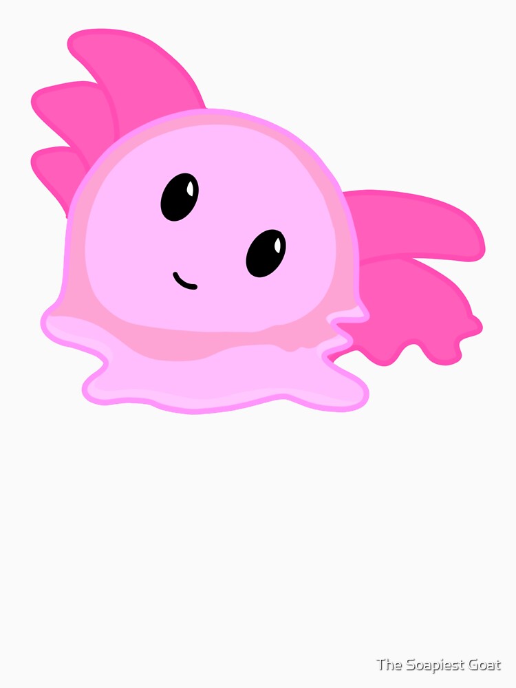 Cute Melting Axolotl Emoji Funny Cartoon by The Soapiest Goat