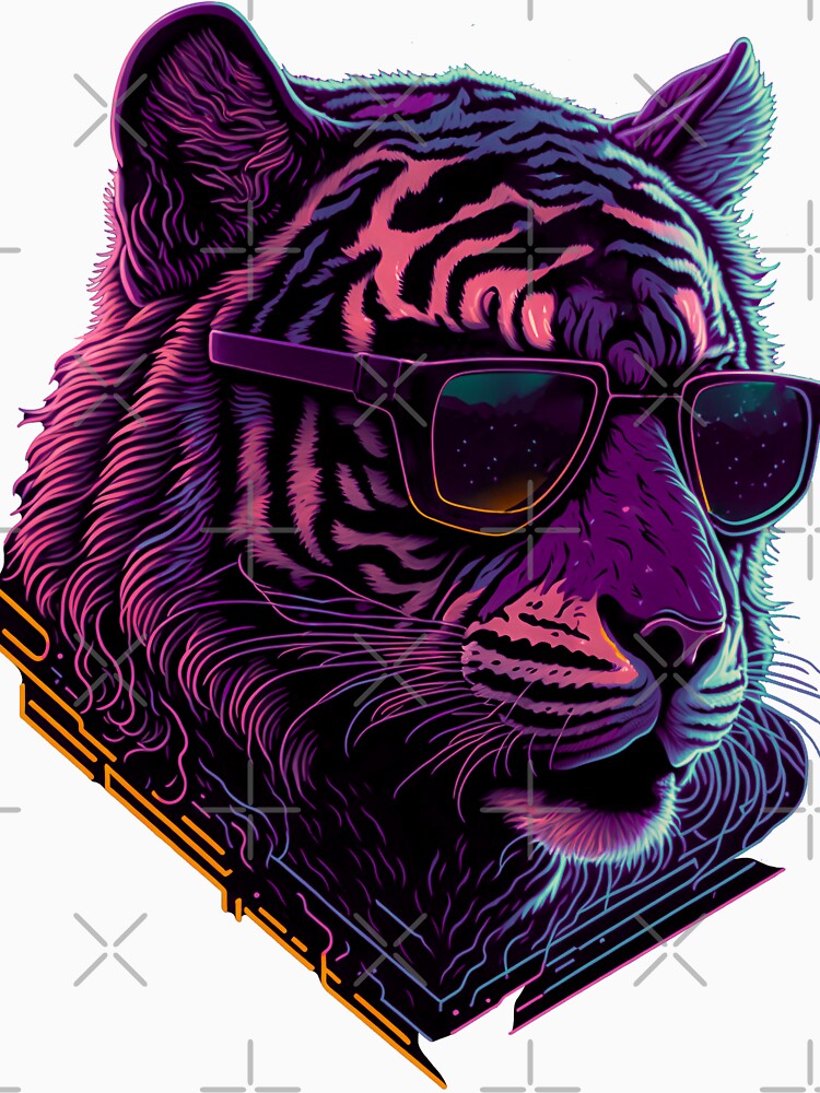 Colorful Tiger Portrait by Xhevahir