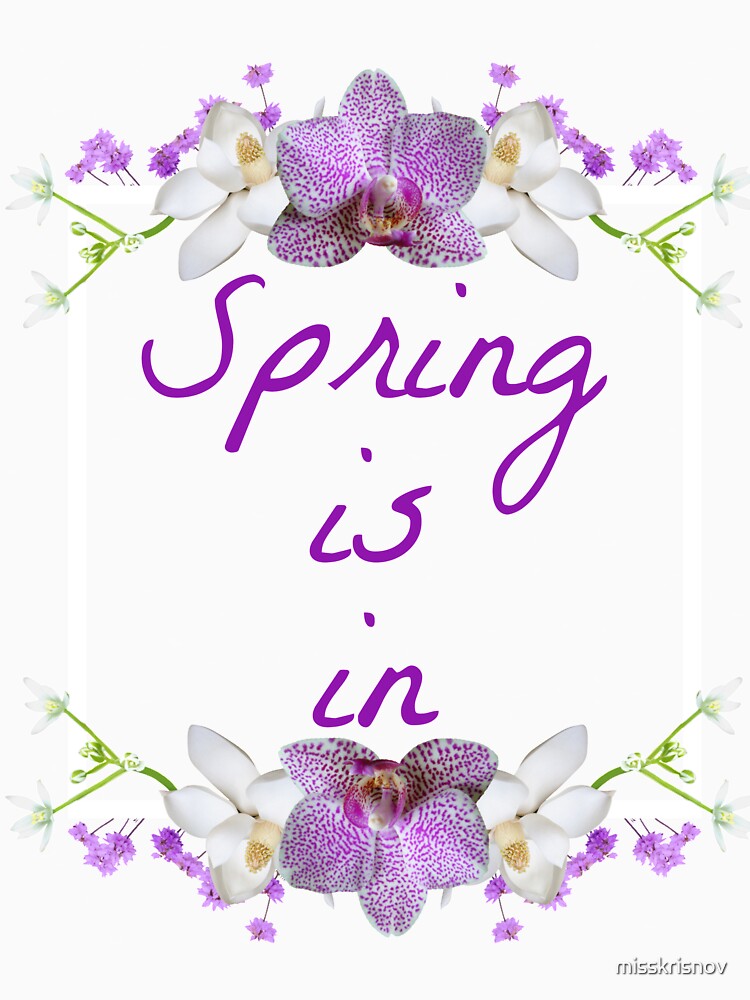 Spring is In with Purple and Lilac Colours on White by misskrisnov
