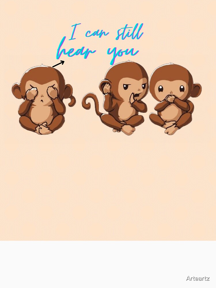 The three monkeys - updated funnier and trendy version by Arteartz
