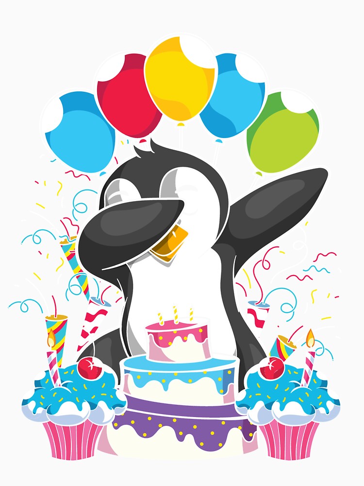 Dabbing Penguin Kids Birthday by bestshirtdesign