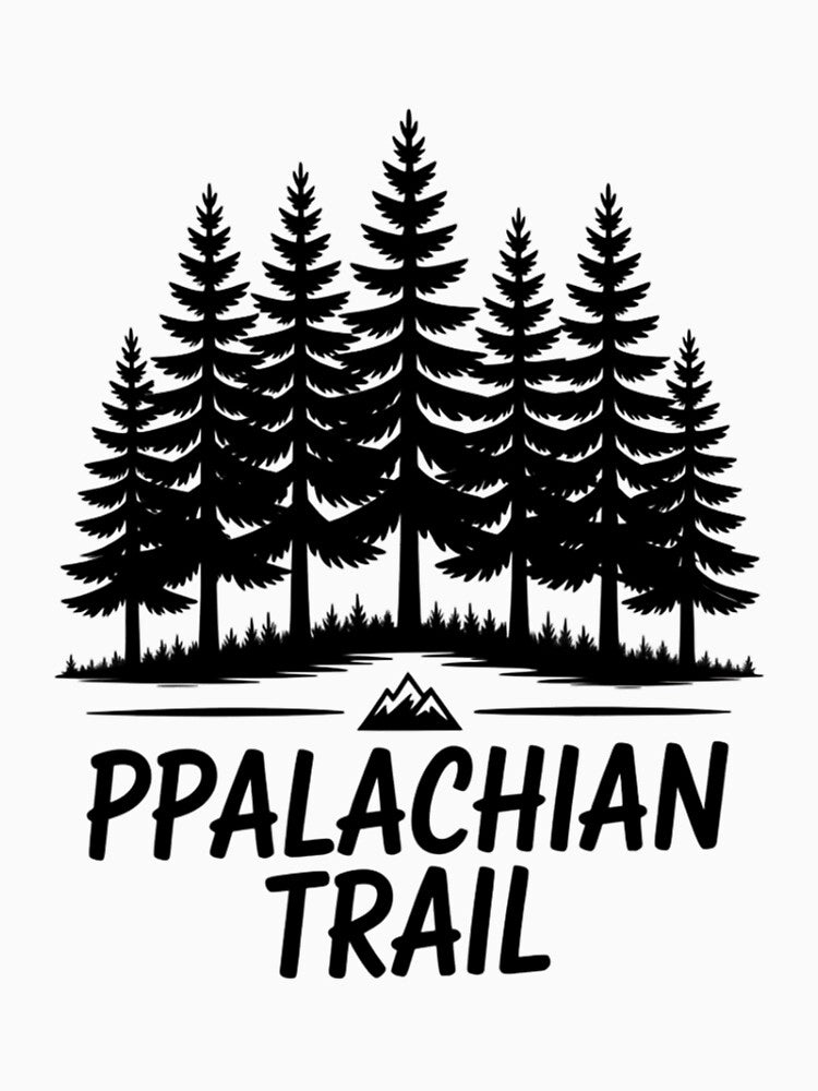 AT Appalachian Trail Hiking Mountain Tree Graphic by PunkNation-Arts