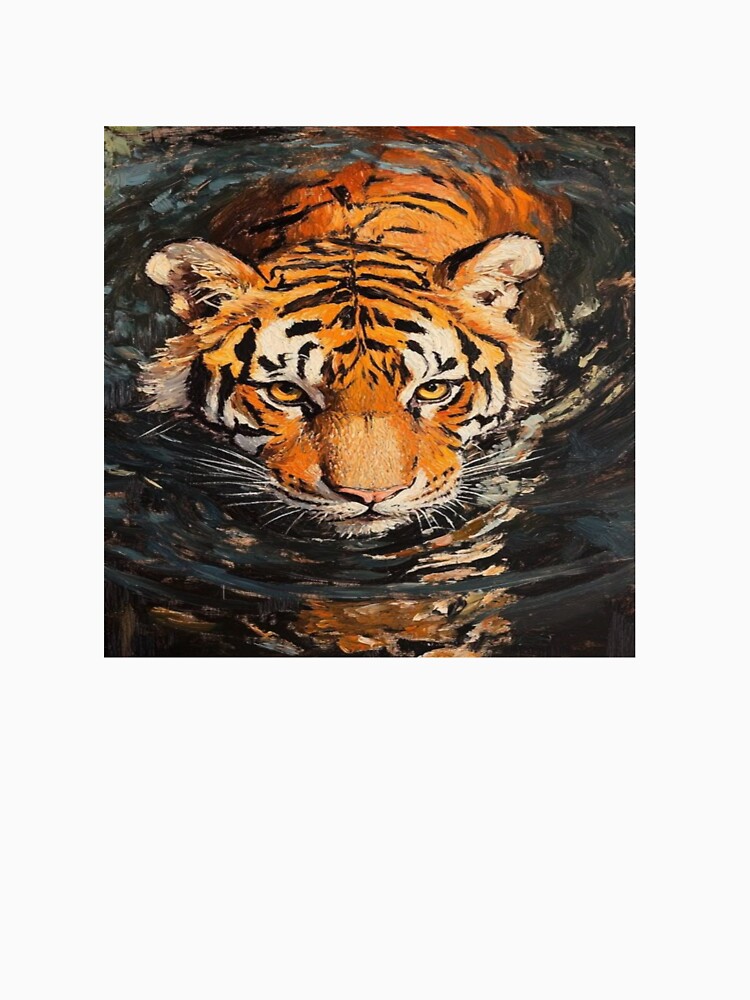 Majestic Tiger Emerging From Water Artwork by NivyasArtistry