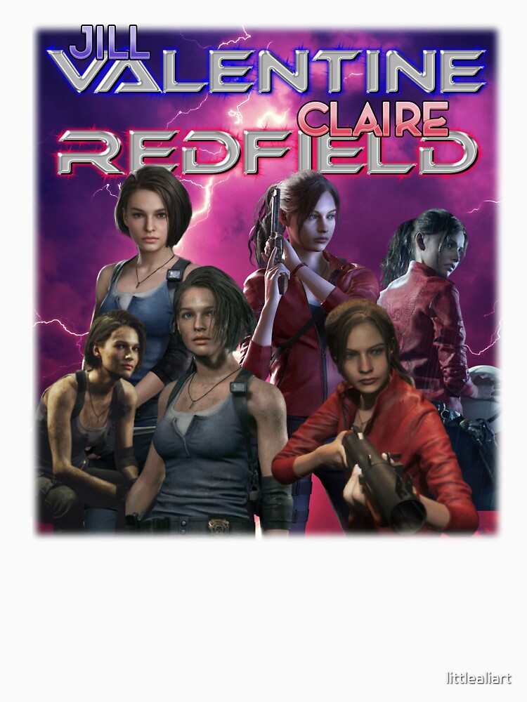 Jill Valentine & Claire Redfield Retro Collage by littlealiart