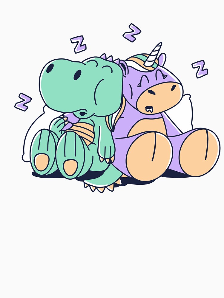 Unicorn and Trex are sleeping Tyrannosaurus Rex by AaaleXX
