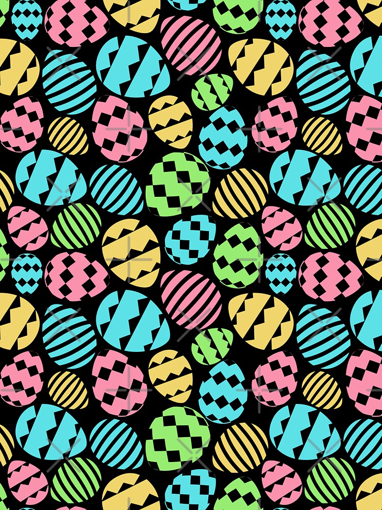 easter eggs colorful pattern by cutecrazytshirt