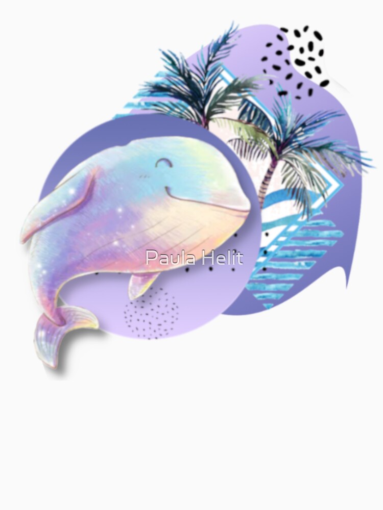 Tropical Whale Abstract Tropical Design by Paula Helit