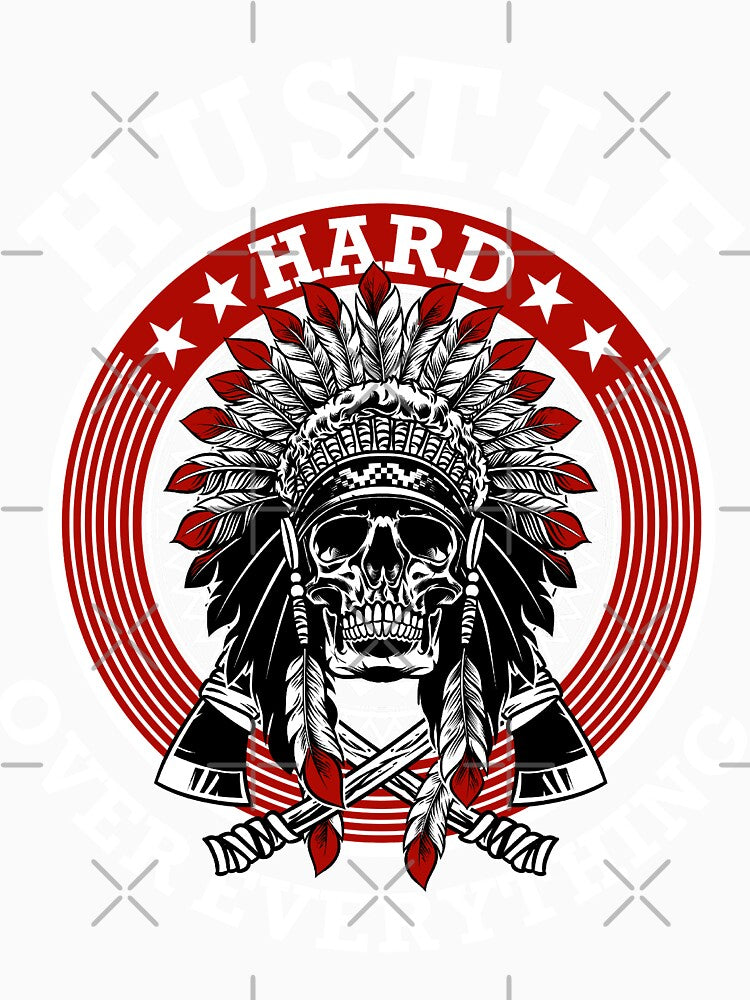 Hustle hard over everything skull by mermaidselina