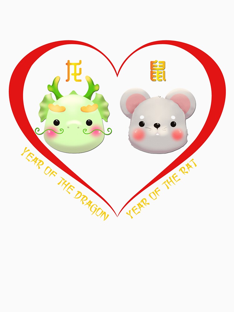 Year Of The Dragon And Year Of The Rat Couples Cute Chinese Zodiac Animals by Karry-Pat