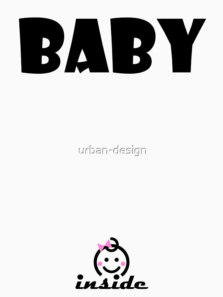 BABY inside Girl Baby Peeking TShirt Funny Pregnancy Tee for Expecting Mothers by urban-design