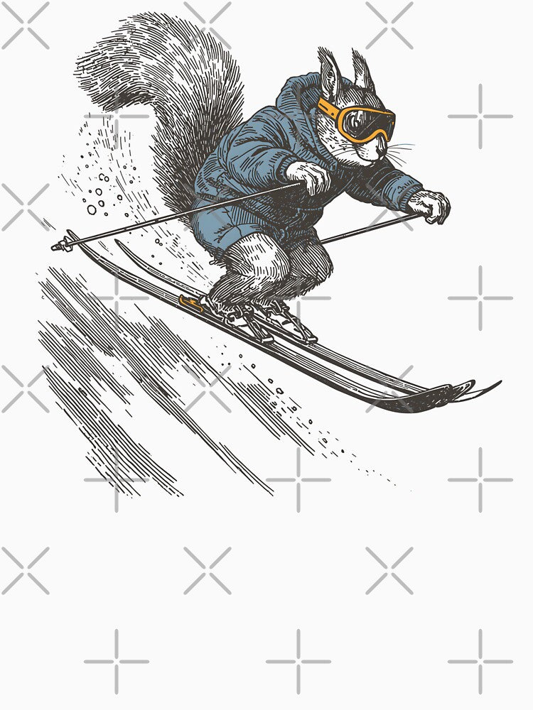 Skiing Squirrel by JessArty ⭐⭐⭐⭐⭐