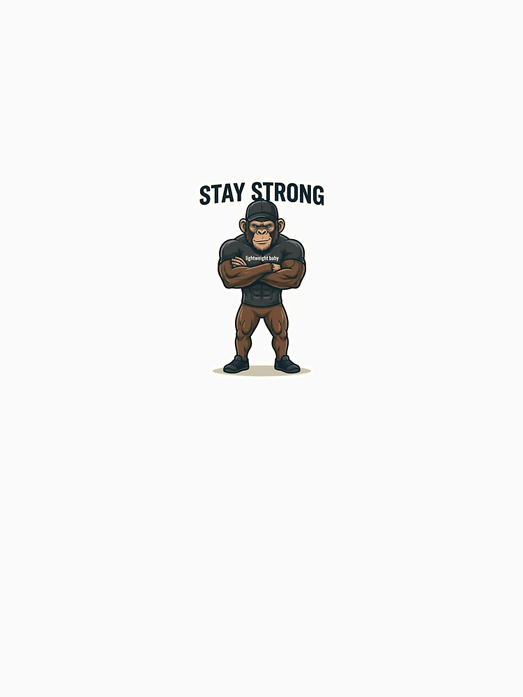 Stay Strong Monkey Sticker | Fitness Motivation Meme | Gym Trainer Cartoon by Newkidshub