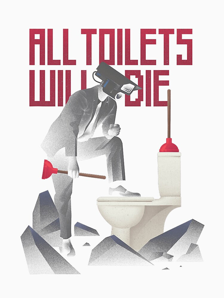 Skibidi Toilet Plungerman Meme Graphic Poster Design by aliciabbja