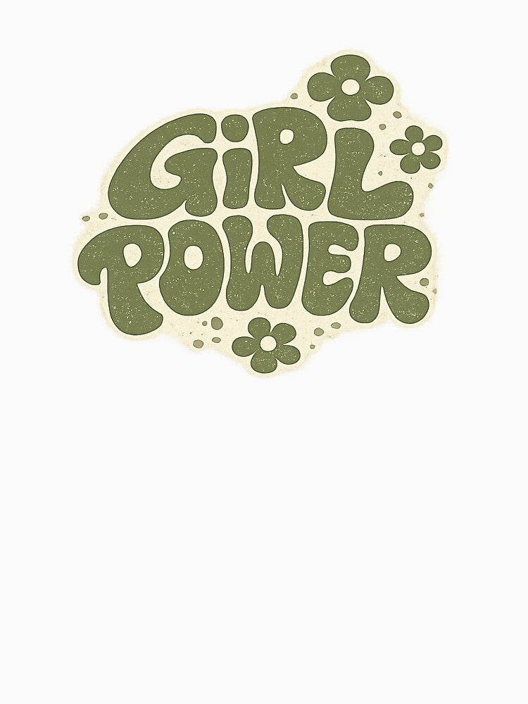 Girl Power Retro Groovy Feminist Flower Design by THE LUMORA