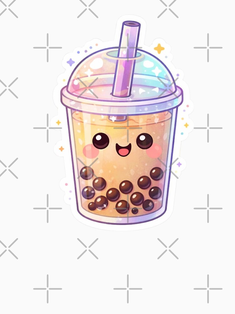 Cute Kawaii Bubble Tea Sticker – Smiling Boba Milk Tea Cartoon, Pastel Drink Aesthetic by Dasts Cart