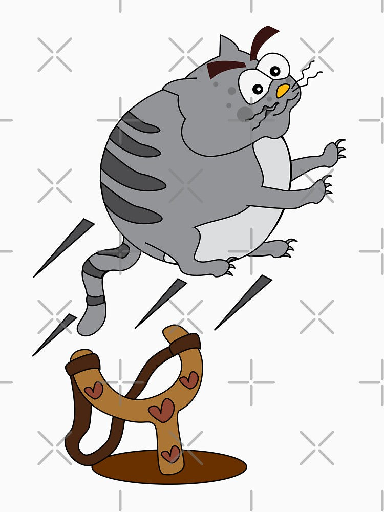 Angry flying cat Kids style art by Raju-Creative