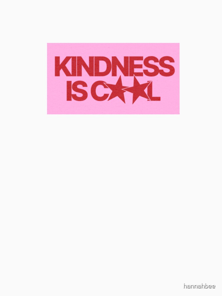 Kindness Is Cool Pink Red Star Typography Aesthetic by hannahbee