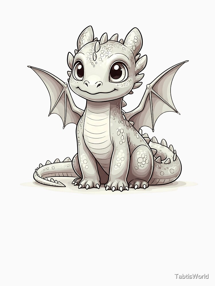 Cute Dragon - Cute Cartoon Design by TabtisWorld