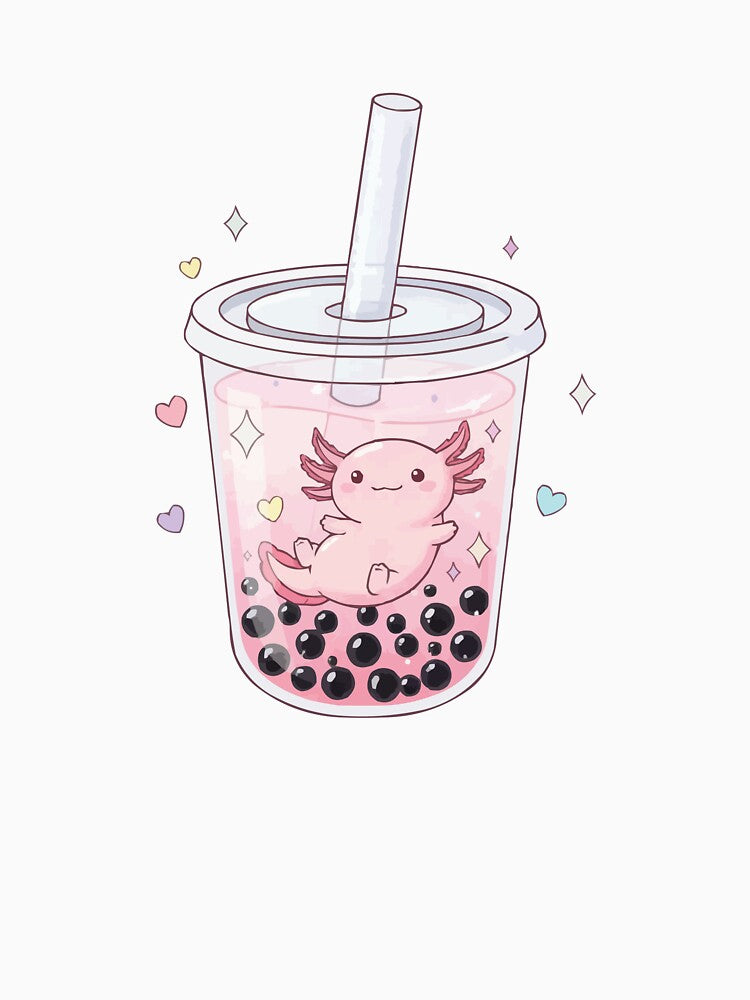 Bobaxolotl - Cute Axolotl Bubble Tea by Petzzz