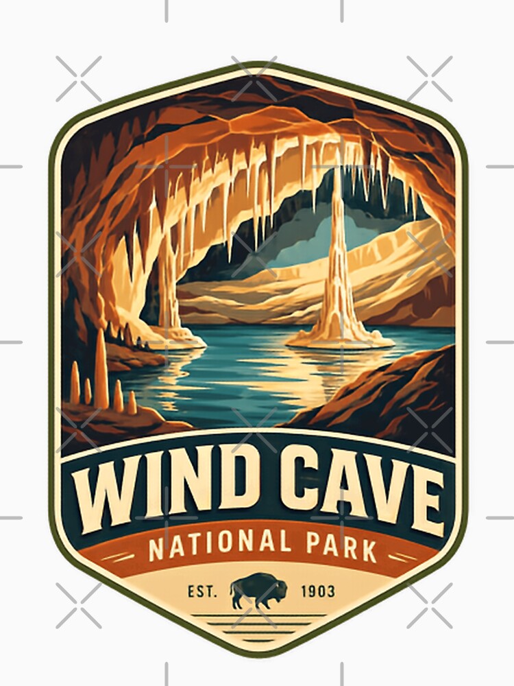 Wind Cave National Park Est. 1903 South Dakota Travel Souvenir Explorer by Simsimah26Parks