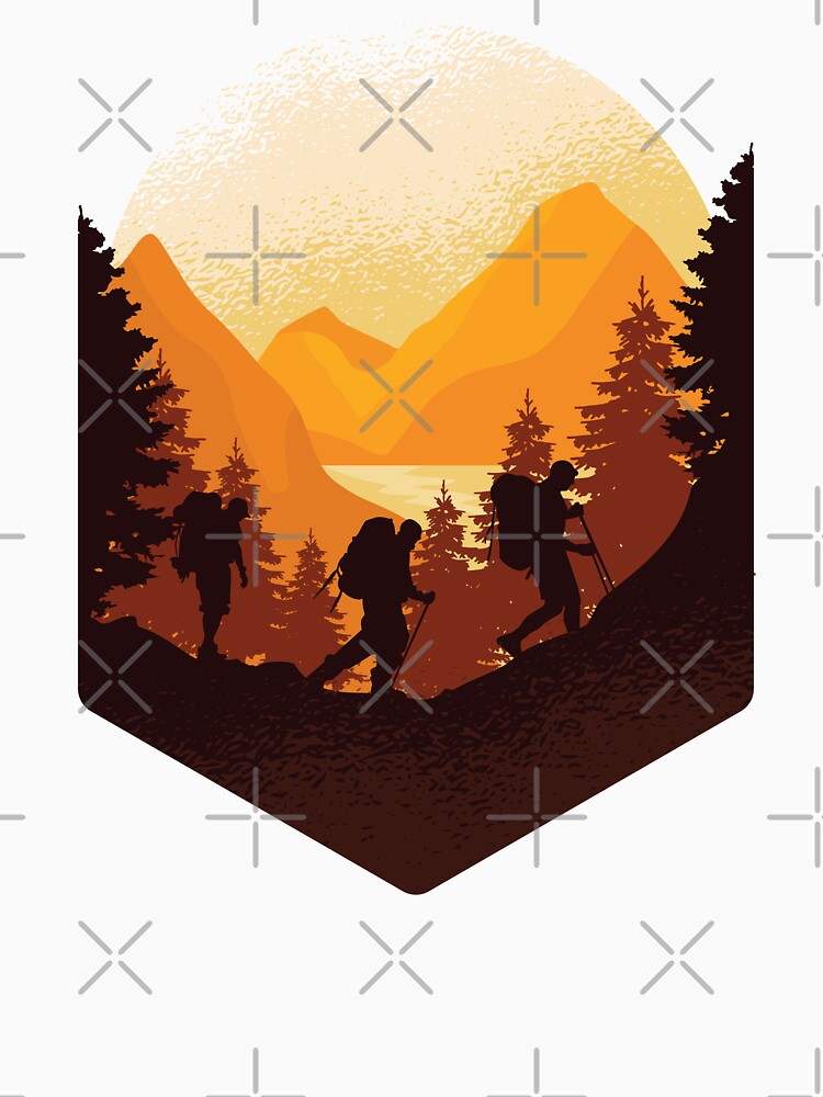 Vintage Mountain Hiking Group by Piztees