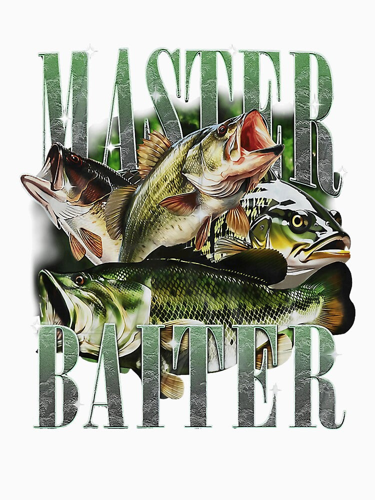 Master Baiter Bass Fishing Fisher Papa Dad Happy Fathers Day by ArleneRowe