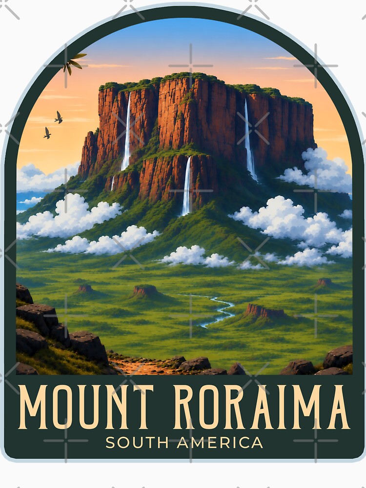 Mount Roraima Vintage Travel Illustration by HomeLivingCo