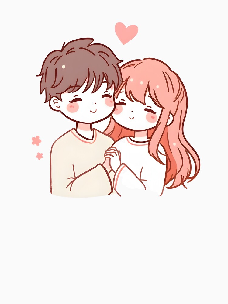 Cute Loving Couple Cartoon Illustration by StormVape
