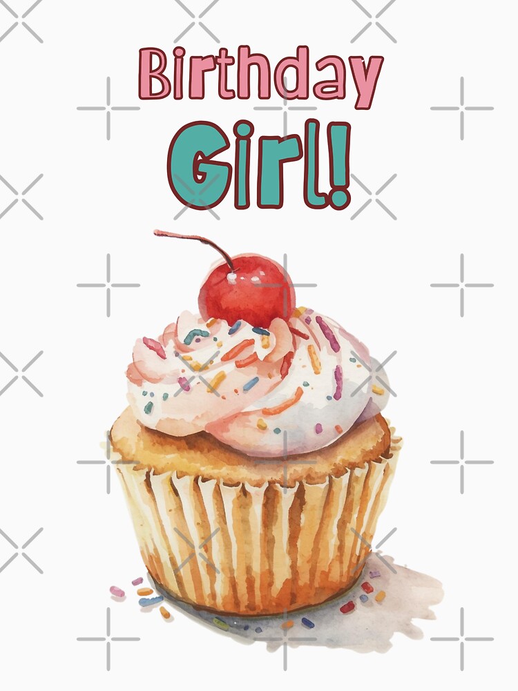 birthday Girl Pastel Cupcake by PamLeeDesign