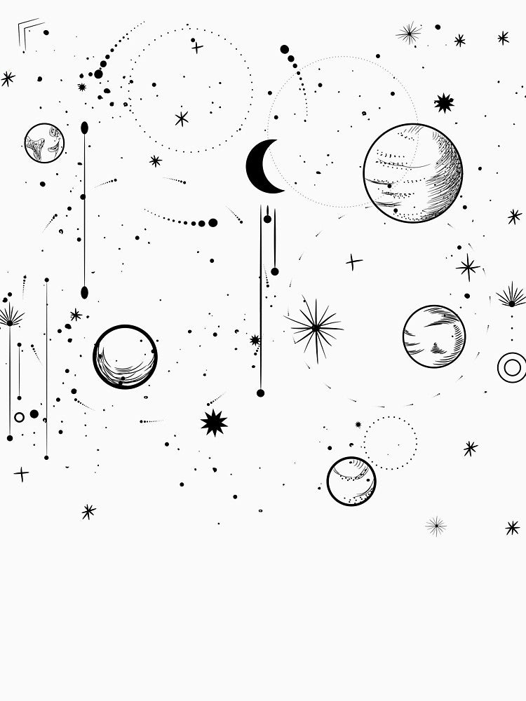 Celestial Astrology Moon Phase Mystical Spiritual Aesthetic Astronomy by LessIsLoud