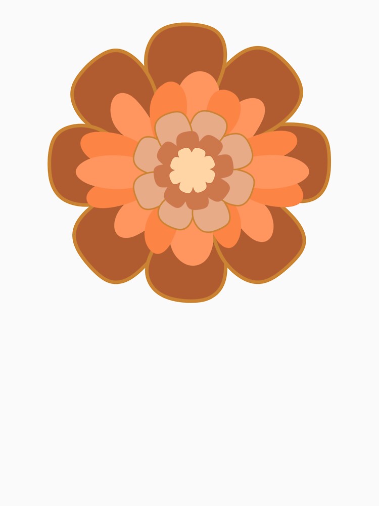 Morelia Flower Retro Floral in Blush Rust Coral Cream by kierkegaard
