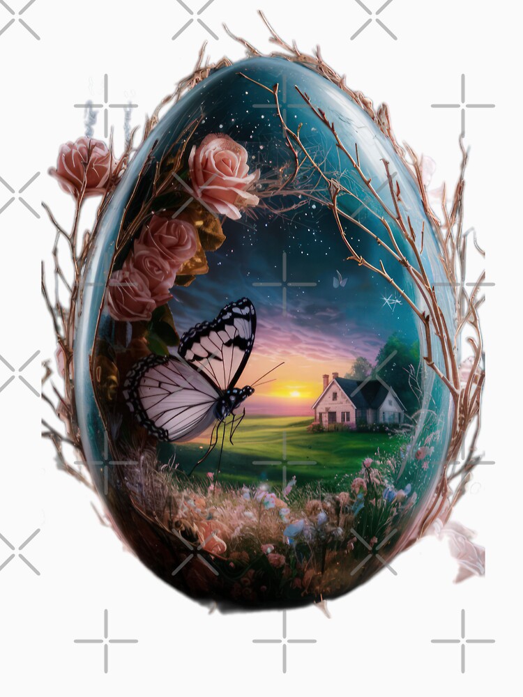 easter egg with butterfly landscape decoration by Expressions-Sel