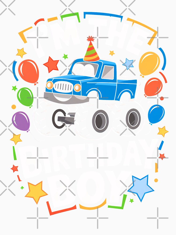 Funny Monster Truck Birthday Boy Bday Boys Girls Kids by rafaeltto