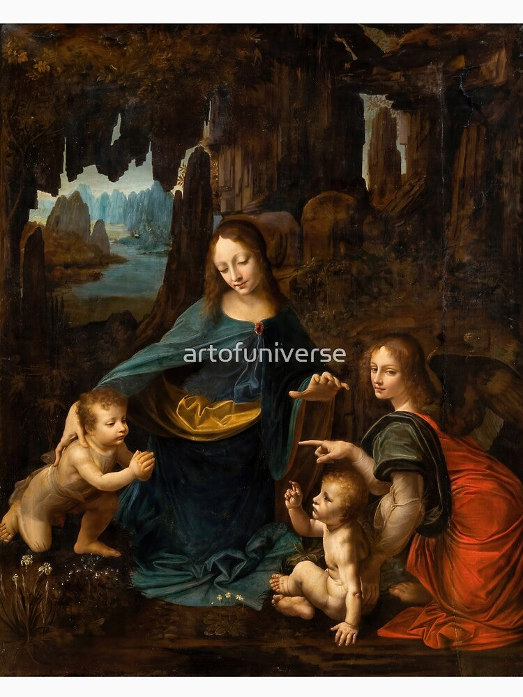 The Virgin of the Rocks by Leonardo da Vinci Renaissance Religious Art Print by artofuniverse