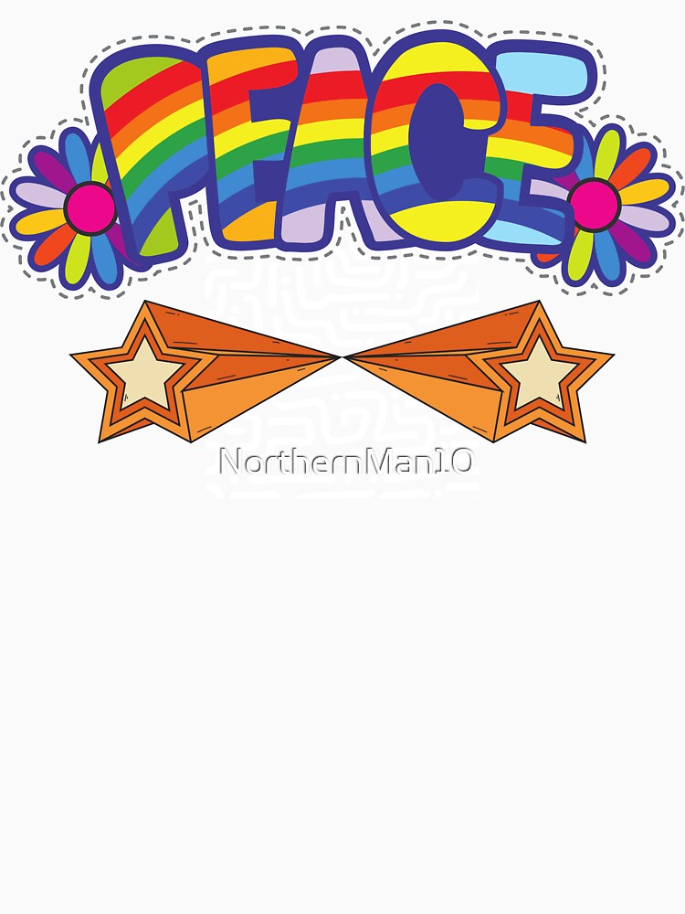 Groovy Rainbow Peace Retro Design – Hippie Pop Art Vibe by NorthernMan10