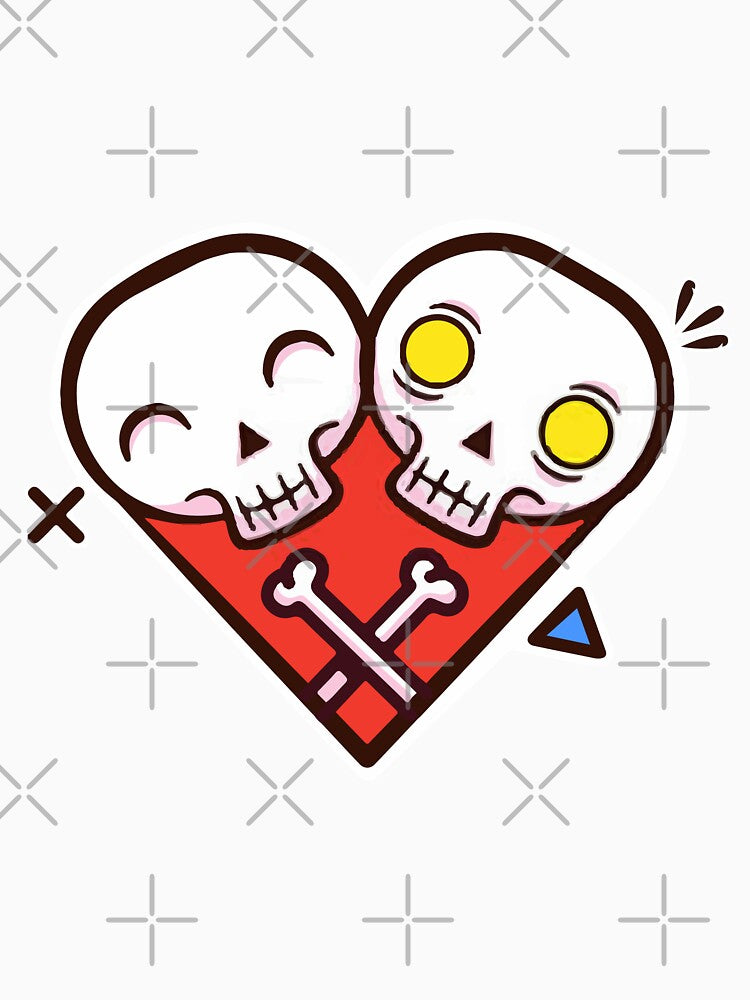 Funny Skeleton Heart Couple Love by mouad naouiri