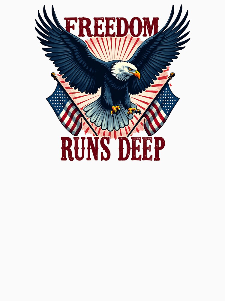 USA Independence Day shirt - Freedom Runs Deep Patriotic Shirt by SNW-Collective