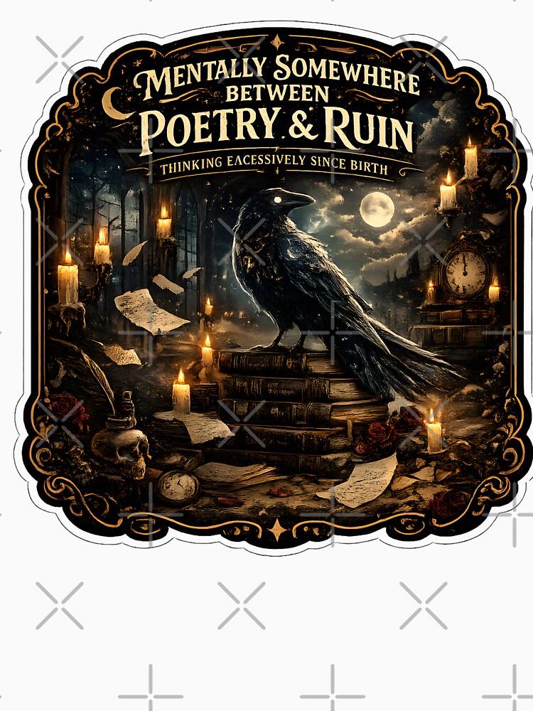 Mentally Somewhere Between Poetry And Ruin Raven Dark Academia Aesthetic by StickyGuys