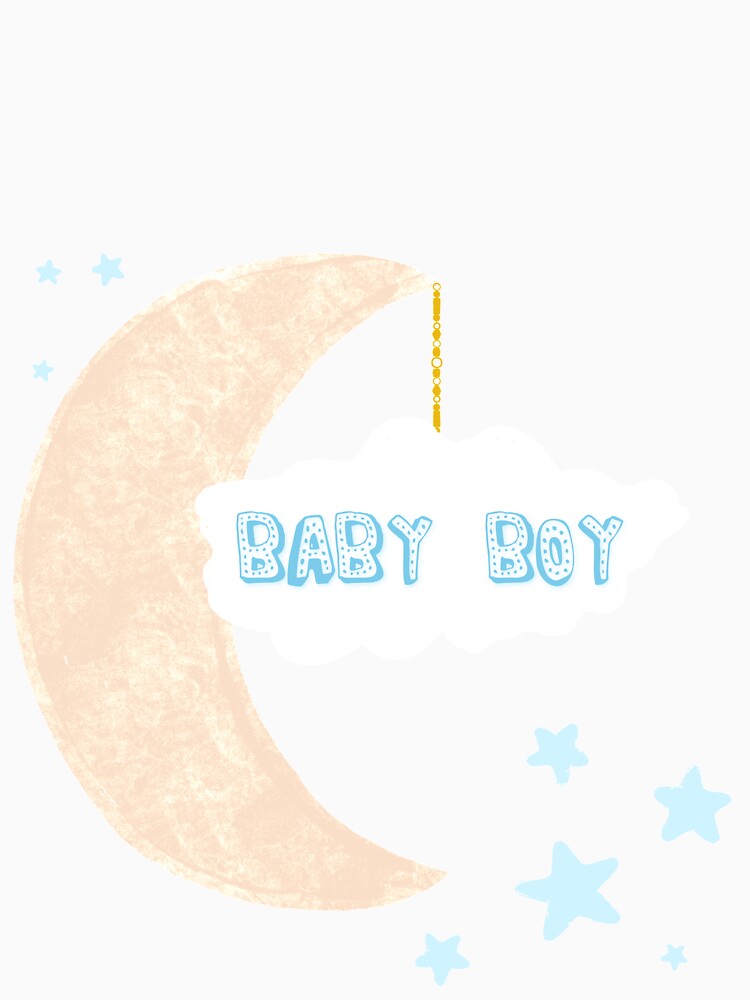 Over the Moon for Baby Boy by AshTreeCrtvCo