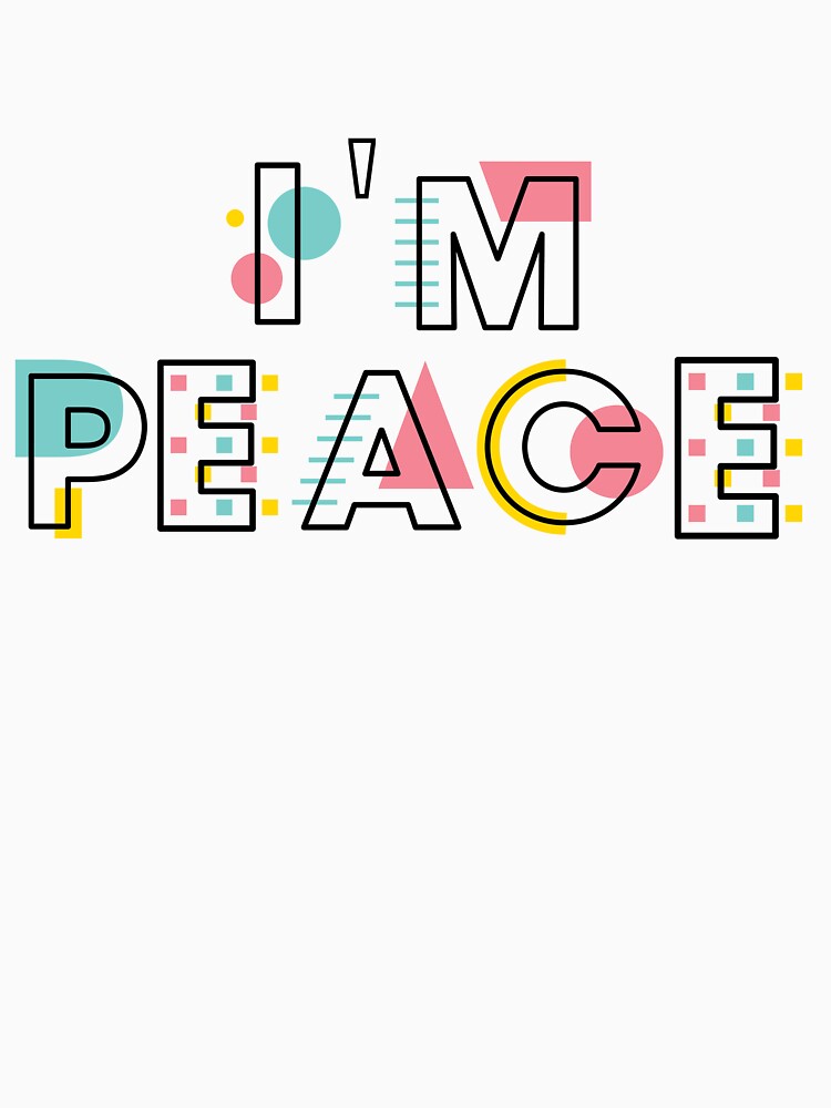 I'm Peace I Come In Peace Colorful Funny Matching Couples by clothesy7